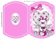 Cute Dragon with heart on lace cerise cut and fold A5