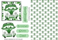 BUILD A CARD Green Toony Campervan in stripe frame A5 Card Front
