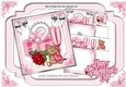 Lovely valentine red rose, with present and pink champagne 8x8