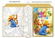 pooh bear with friends in the meadows A5 Folded book
