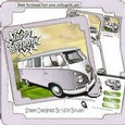 silver Campervan in the meadows 8x8 mini kit