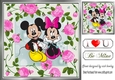  Mouses in love with pretty pink roses 8x8