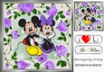 Mouses in love with pretty purple roses 8x8