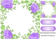 I Love Dragons, in a frame of purple roses 8x8 insert