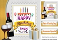 Celebrate your birthday with a nice glass of wine 8x8 card front