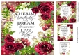 Pretty red rose frame to cherish card front