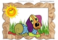 Cute Coloured patchwork dog purple A4