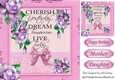 pretty roses with pink bow with sentiment card front 8x8