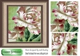 Pretty garden flowers in frame with pyramids 7x7