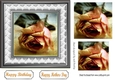 Pretty peach rose in pyramids with lace 7x7 frame