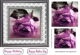 Pretty purple rose in pyramids with lace 7x7 frame