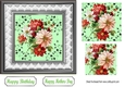 pretty floral arrangement in lace frame with pyramids 7x7 (1)