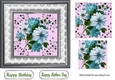 pretty floral arrangement in lace frame with pyramids 7x7 (2)