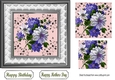 pretty floral arrangement in lace frame with pyramids 7x7 (3)