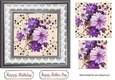 pretty floral arrangement in lace frame with pyramids 7x7 (4)