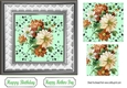pretty floral arrangement in lace frame with pyramids 7x7 (5)
