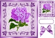 Pretty lilac hydrangea in ornate frame with bow 8x8