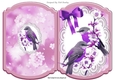 pretty purple birds on a branch with lace bracket card