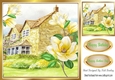 Pretty cottage with yellow magnolias 8x8