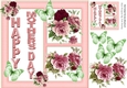 pretty pink/red roses for mothers day 8x8