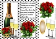 Lovely red roses and wine for your WEDDING/ANNIVERSARY in polkadot frame 8x8