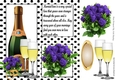 Lovely purple roses and wine for your WEDDING in polkadot frame 8x8