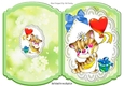 Cute Kitty with heart and present on lace bracket card