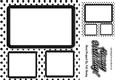 black polkadot window frame card front & topper 8x8