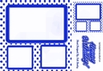 Royal polkadot window frame card front & topper 8x8