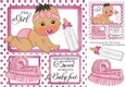 Sweet baby girl with bottle,basinette window 8x8 frame