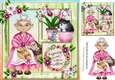 Happiness blooms from within, Grannies garden pink flowers 8x8