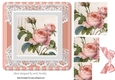 Pretty peach peonies with bow pyramids 7x7