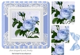 Pretty blue peonies with bow pyramids 7x7