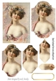Lovely Vintage lady in peach with bracket pyramids