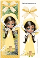 Lovely country girl in yellow bonnet TALL DL