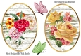 2 Lovely watercolour flower toppers/card fronts with butterflies