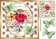 Water colour pink flowers topper, on oval frame 8x8