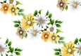 peach/white flowers backing paper (LARGE)