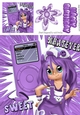 Trendy Girl with purple MP3 Player 8x8