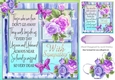 roses and pretty pink butterflies with sympathy verse window card front 8x8