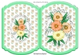 Pretty peach shades of flowers with matching backing with lace bracket card