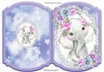 Cute ele in water colour on lace bracket card (2)