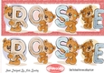 Teddy bears named Rose Rose Glitter DL Card