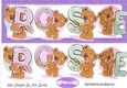 Teddy bears named Rose purple Glitter DL Card