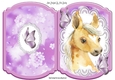 Cute horse in water colour with butterflies on lace bracket card (2)