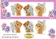 Teddy bears named KAY pink Glitter DL Card