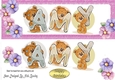 Teddy bears named AMY pink Glitter DL Card
