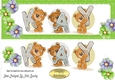 Teddy bears named KAY Green Glitter DL Card