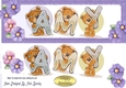 Teddy bears named AMY purple Glitter DL Card