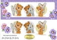 Teddy bears named KAY Purple Glitter DL Card